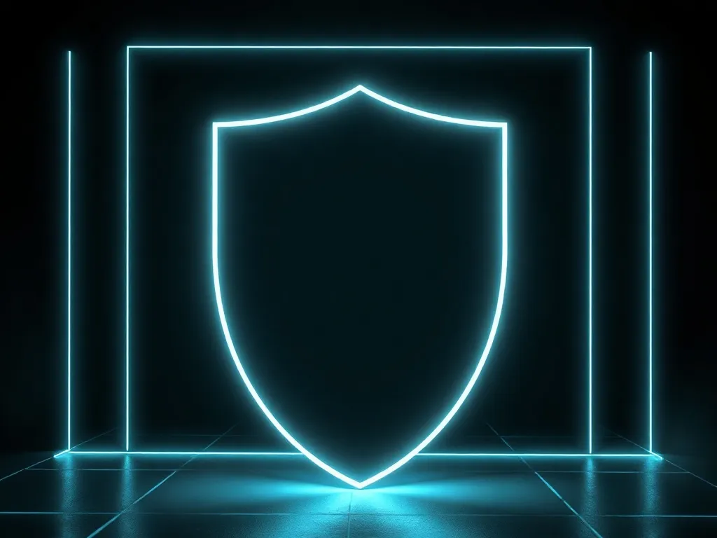 Abstract visual of ethical boundaries, dark background with
